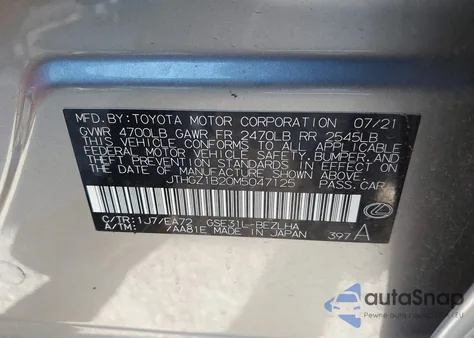 2021 Lexus Is 350 F Sport from USA, damaged, VIN JTHGZ1B20M5047125